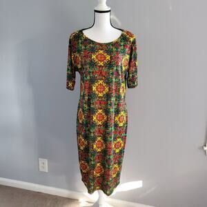 LulaRoe Floral Print Midi Dress Size 2XL